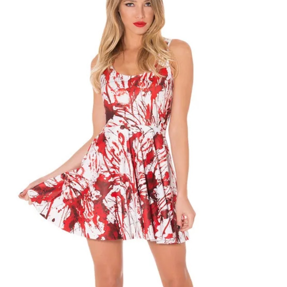 Blackmilk WHAT A MESS SCOOP SKATER DRESS SZ S